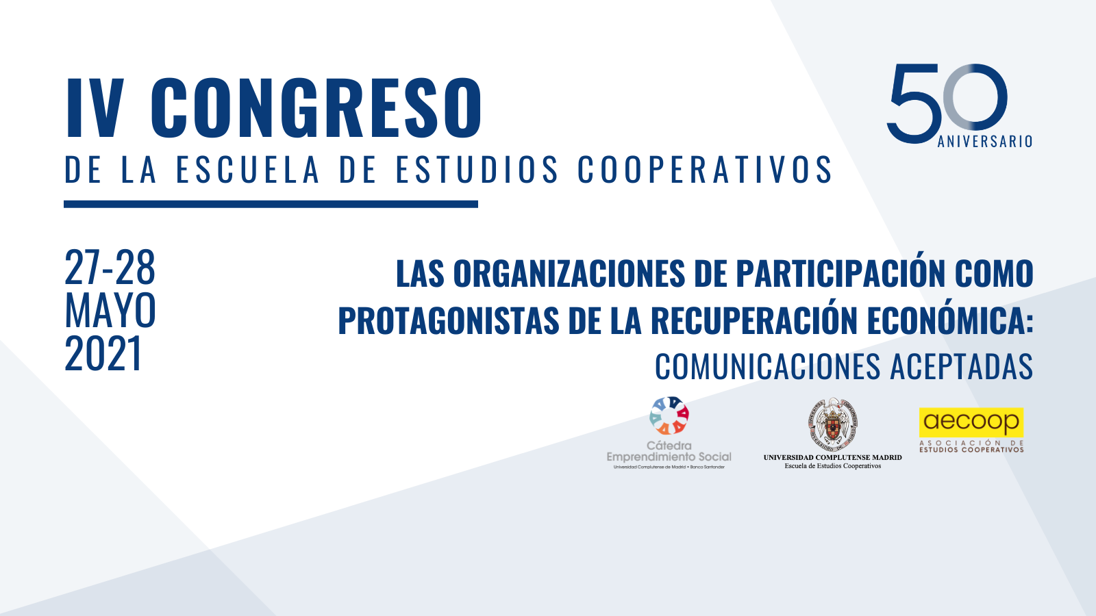Consulta el programa del IV Congreso organizado por la Escuela de Estudios Cooperativos